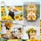 Sunflower Wired Edge Ribbon Set – Yellow & White Floral Craft Ribbon, 2 Rolls (20 Yards Total) for Spring DIY Crafts, Wreath Making, Bow Making, Gift Wrapping & Wedding Party Decorations
